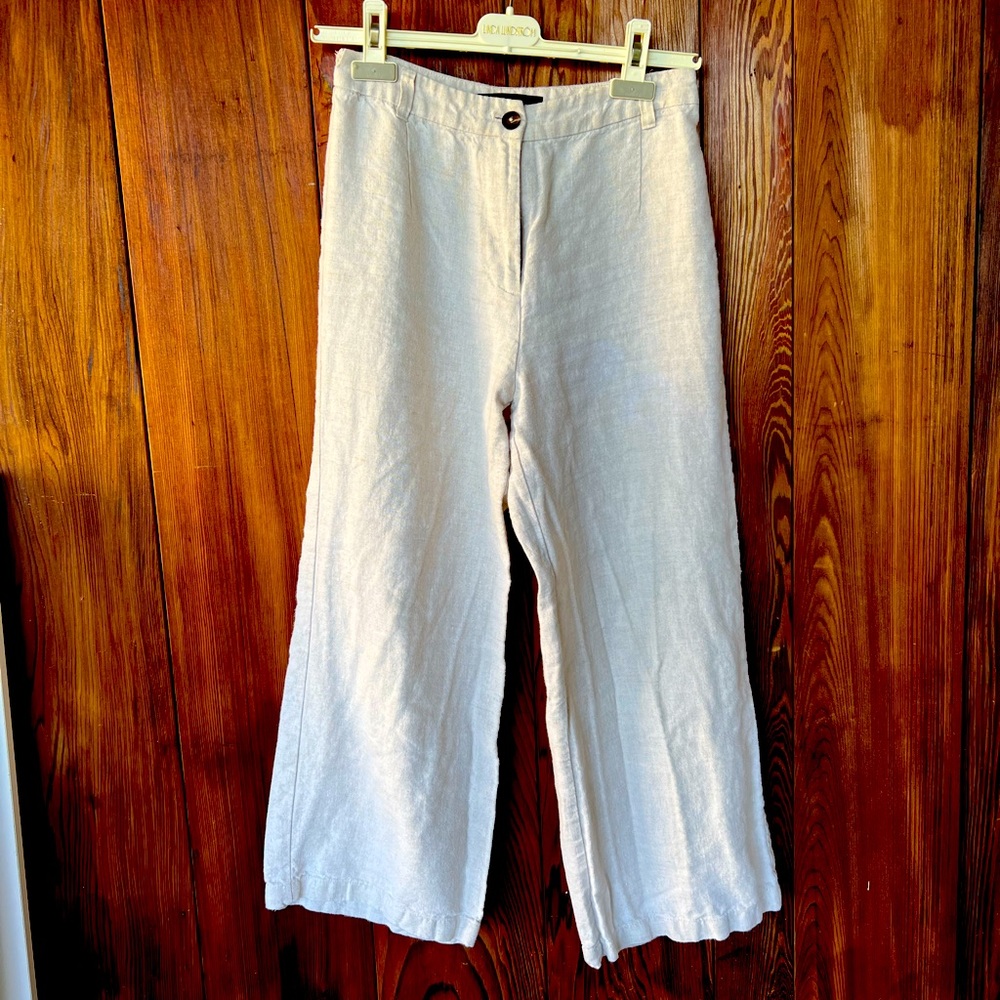 Linen Reformation cropped pants